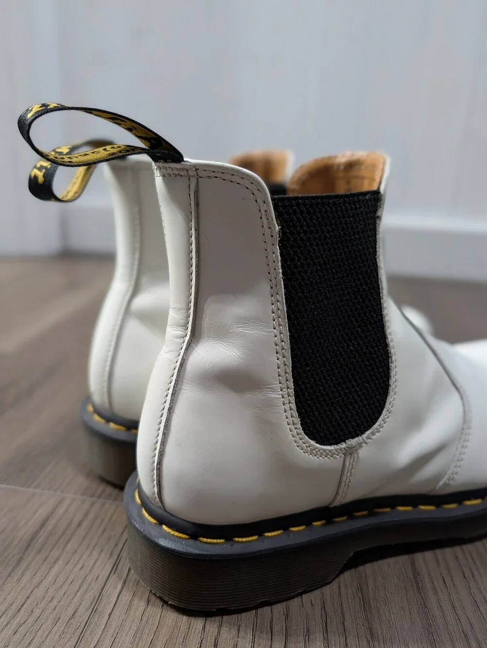 Dr. Martens Yellow Stitch Smooth Leather Chelsea Boots